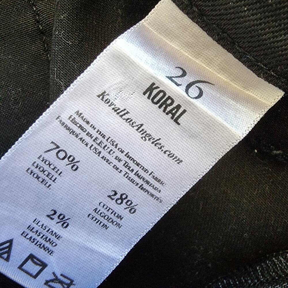Koral Los Angeles Gunmetal Coated Skinny Legging Jean Metallic Size 26 Grey - Picture 5 of 10